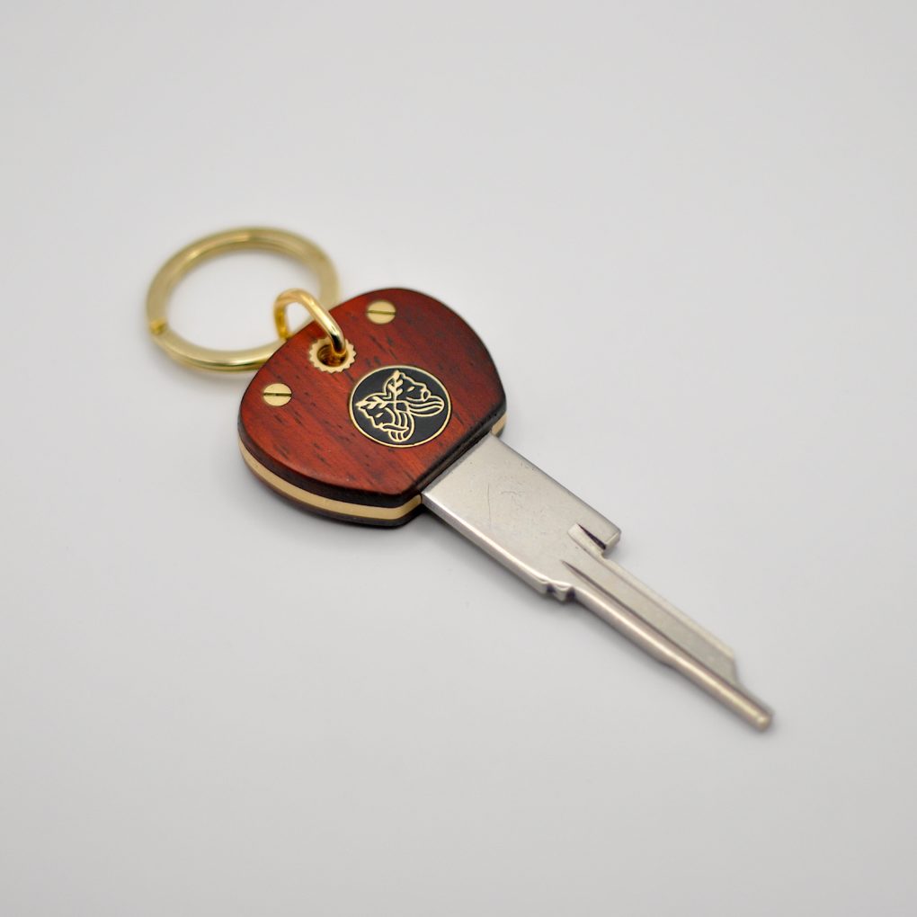 Clé Compatible Citroën DS Noyer / Laiton
