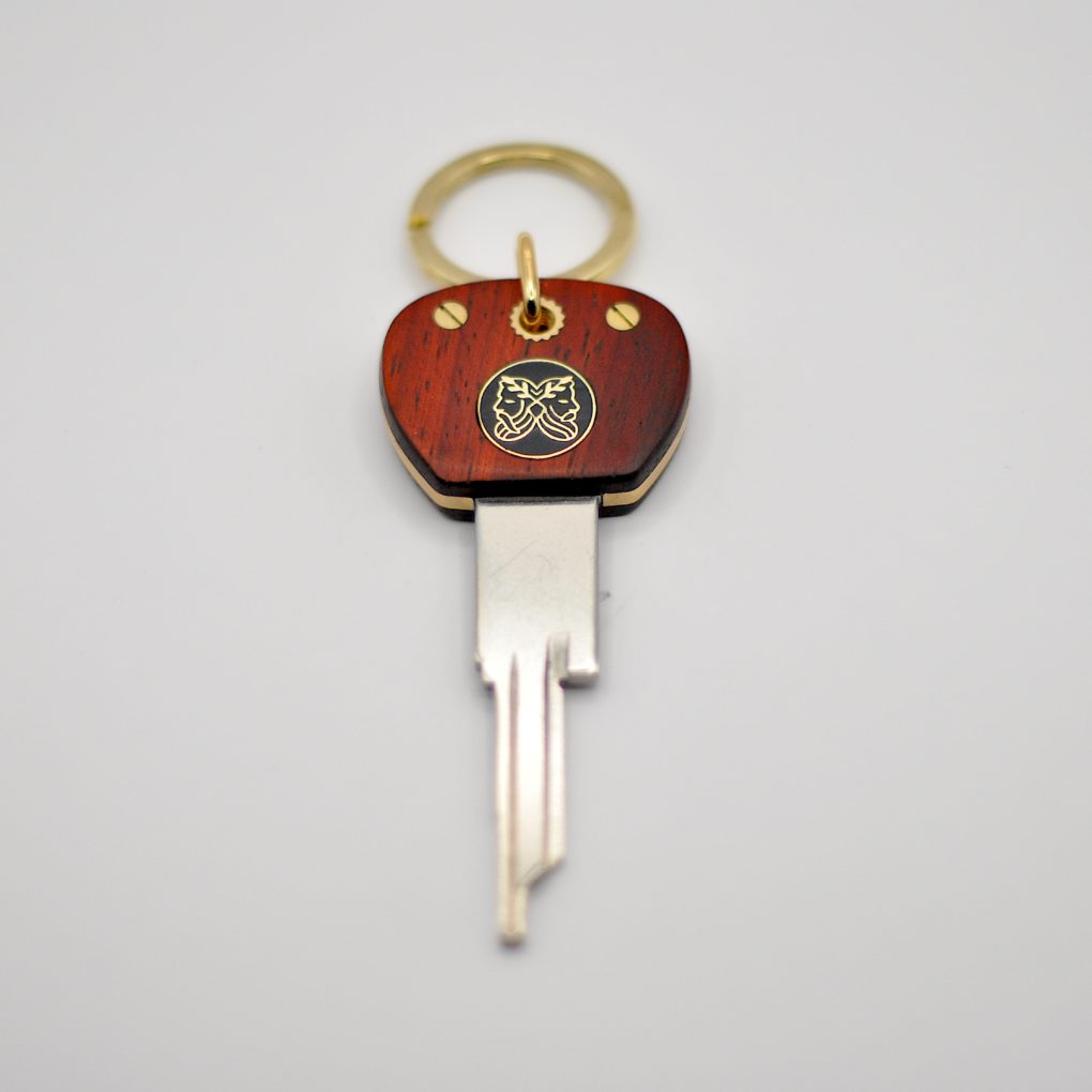 Clé Compatible Citroën DS Noyer / Laiton – Image 2