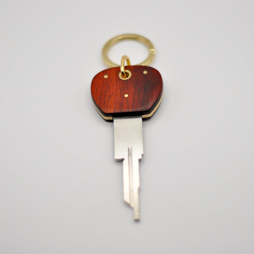 Clé Compatible Citroën DS Noyer / Laiton – Image 3
