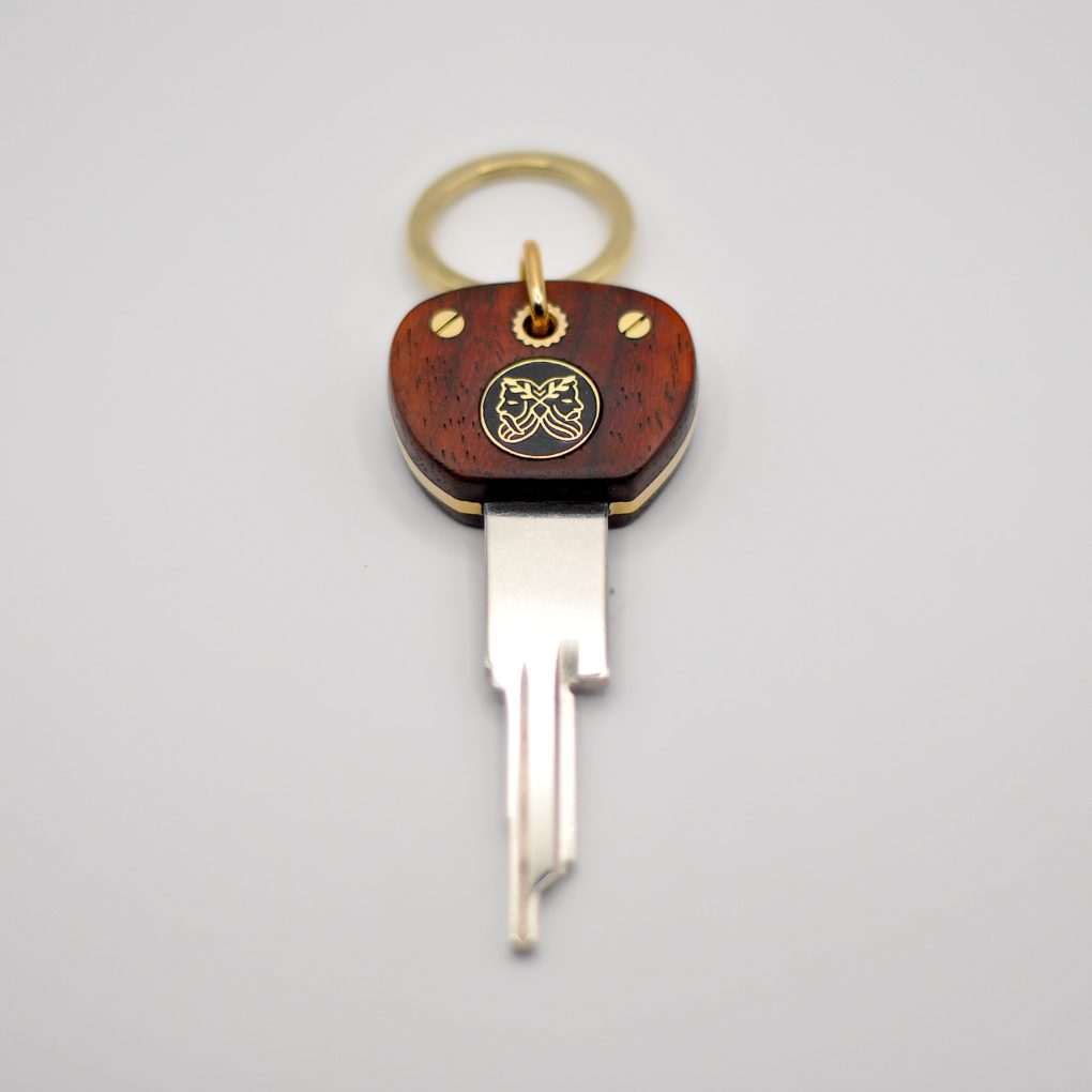 Clé Compatible Citroën DS Padouk / Laiton – Image 2