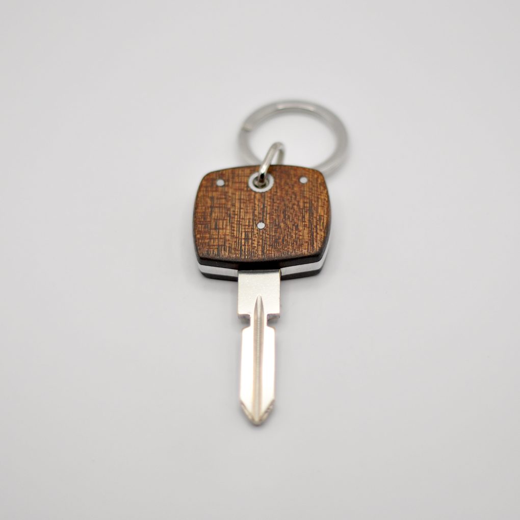 Clé Compatible Mercedes Acajou / Aluminium – Image 3